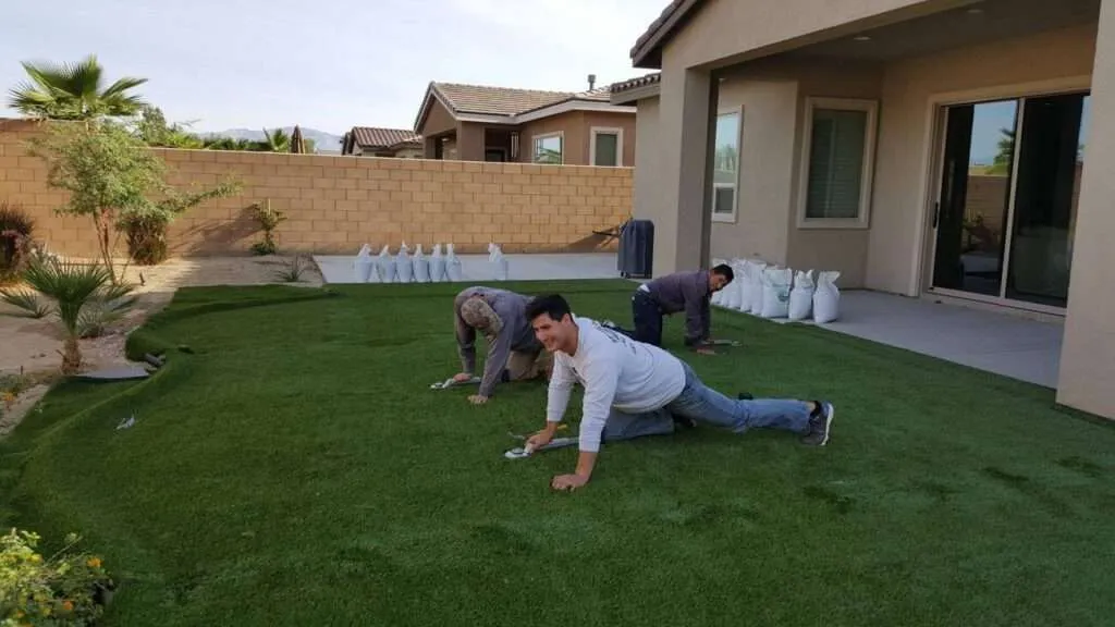 Artificial turf installation